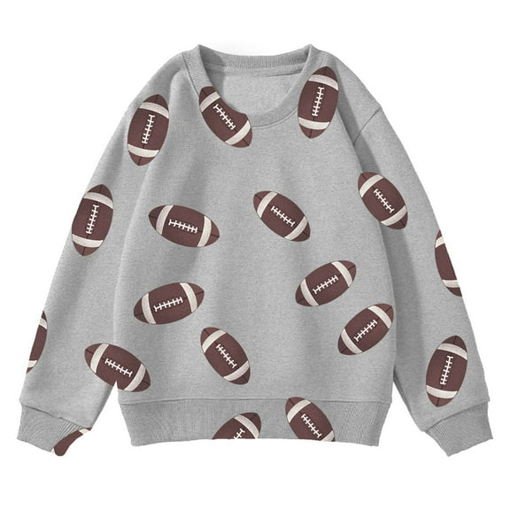 CONFREE Sweatshirt For Boy Long Sleeve Boys Pullover Sweatshirt Cartoon Rugby Print Soft Fall Winter Clothes Shirts
