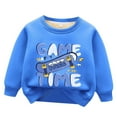 thumbnail image 1 of CONFREE Toddler Baby Boy Sweatshirt Long Sleeve Boys Pullover Sweatshirt Cartoon Letter Warm Fall Winter Clothes Shirts, 1 of 3