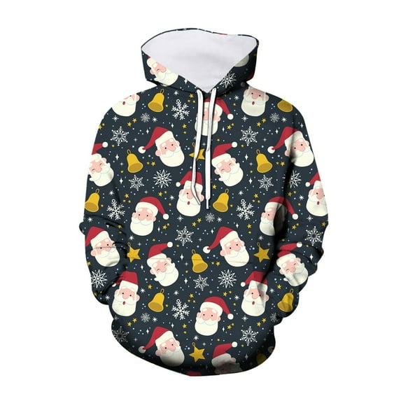 CONFREE Toddler Baby Boys Christmas Hoodie Long Sleeve Boys Sport Pullover Hoodies Cartoon Christmas Snowman Print Soft Fall Winter Clothes Shirts