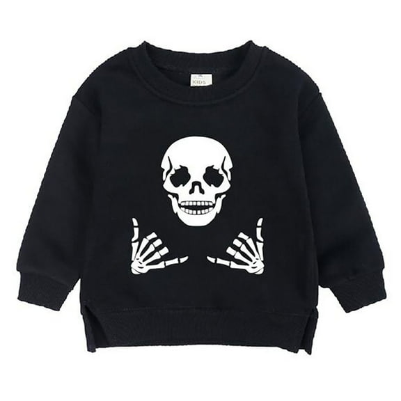 CONFREE Toddler Boys Halloween Sweatshirt Long Sleeve Boys Pullover Sweatshirt Hallowmas Pumpkin Ghost Warm Fall Winter Clothes Shirts