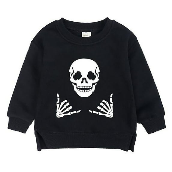 CONFREE Toddler Boys Halloween Sweatshirt Long Sleeve Boys Pullover Sweatshirt Hallowmas Pumpkin Ghost Warm Fall Winter Clothes Shirts