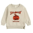 thumbnail image 1 of CONFREE Toddler Boys Halloween Sweatshirt Long Sleeve Boys Pullover Sweatshirt Hallowmas Pumpkin Ghost Warm Fall Winter Clothes Shirts, 1 of 2
