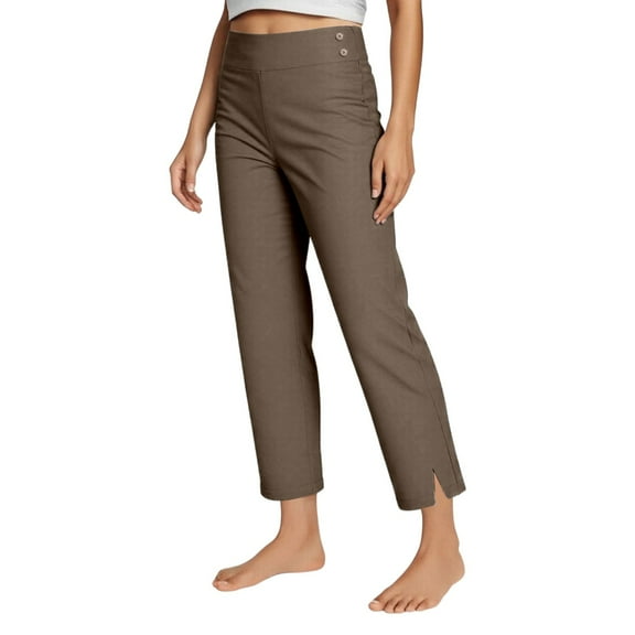 CONFREE Womens Dress Pants Straight Leg Suit Pants for Women High Waist Solid Color Lightweight Business Trousers With Pocket