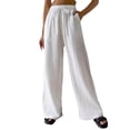 thumbnail image 1 of CONFREE Womens Dress Pants Wide Leg Plus Size Suit Pants for Women Elastic Waist Solid Color Lightweight Fall Business Trousers, 1 of 5