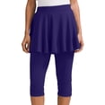 thumbnail image 1 of CONFREE Womens Leggings High Waist Skirted Leggings For Women Solid Color Workout Exercise Fitness Biker Yoga Capri Pants, 1 of 4