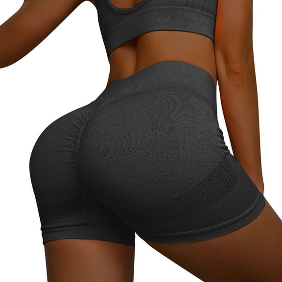 CONFREE Womens Short Leggings High Waist Legging Shorts For Women Solid Color Workout Exercise Fitness Biker Yoga Shorts