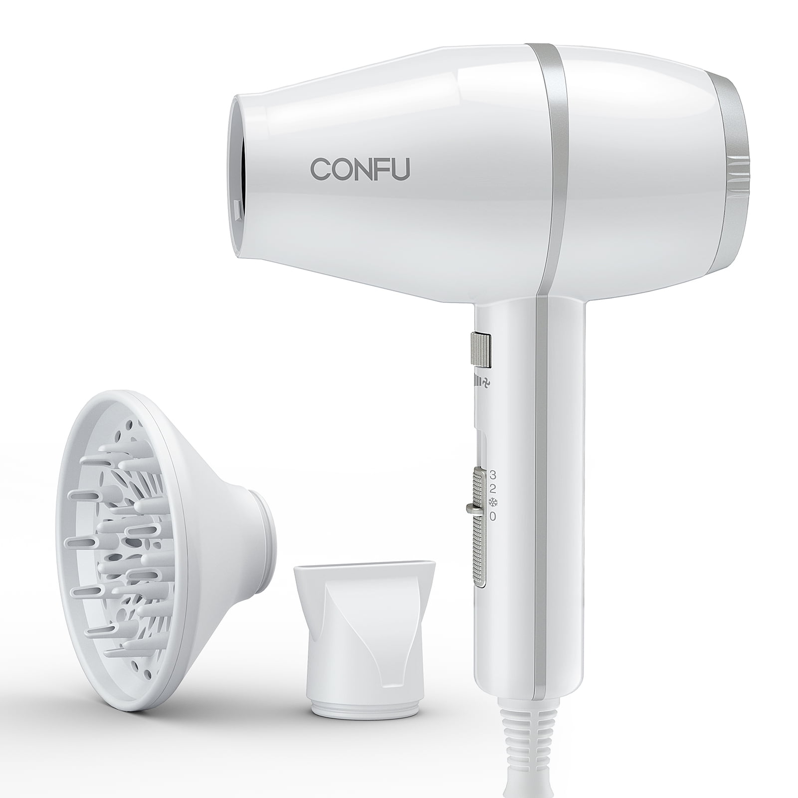 CONFU Hair Dryer, 3 Heat Settings & Infinity Speed for All Hair Types ...