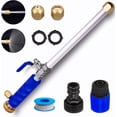 thumbnail image 1 of CONGDAREN Hydro Jet High Pressure Power Washer Wand for Garden Hose and Car Pet Ground Washing, Metal Pressure Washer Attachment with 2 Hydrojet Water Power Nozzle and Hose Quick Connector Blue, 1 of 7