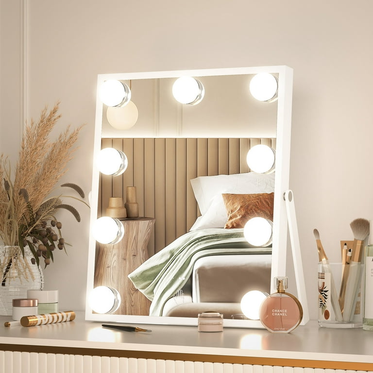 CONGUILIAO Hollywood Makeup Mirror, Vanity Mirror with Lights Large Lighted  Mirror with 9 LED, Light up Mirror