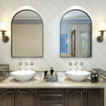 "CONGUILIAO 20""x30"" Arched Bathroom & Vanity Wall Mirror, Metal Frame ...