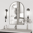 thumbnail image 1 of CONGUILIAO Wall Mounted Mirror, Arched Mirror for Bathroom, 24"x36" Arch Bathroom Mirror Has Metal Frame, Black Vanity Mirror Decor for Mantle, Bathroom, 1 of 7