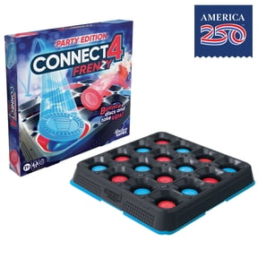 Connect 4 Frenzy Party Edition Game for Adults, Bounce Discs and Take Sips, Summer Travel Games, Vacation & Road Trip Activities, Ages 21+