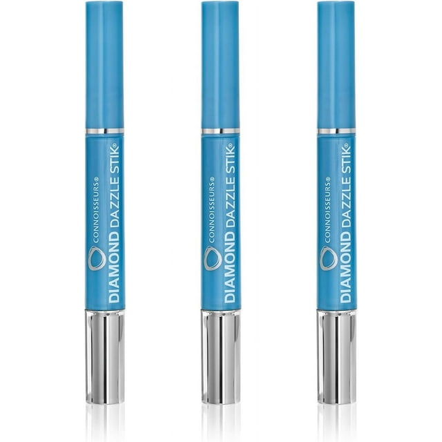 CONNOISSEURS Diamond Dazzle Stik - Portable Diamond Cleaner for Rings and Other Jewelry - Bring Out The Sparkle in Your Diamonds and Precious Stones Dazzle Stik (3 pack)