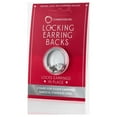 thumbnail image 1 of CONNOISSEURS Silver Locking Earring Backs for Studs, Hypoallergenic (2 Pairs), 1 of 2