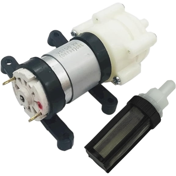 CONQUERALL DC 24V Diaphragm Pump 385 Self-priming Suction Sump Pump with Retaining Ring and Filter Kit for DIY Small Water Pumps