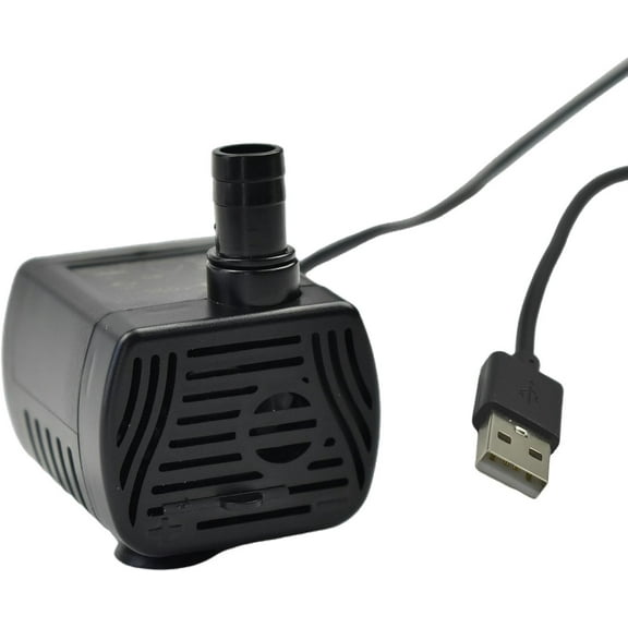 CONQUERALL DC 3.5-9V DC Micro Bomba Sumergible Interfaz USB 200L/H Caudal Ajustable con Panel Solar Aplicable