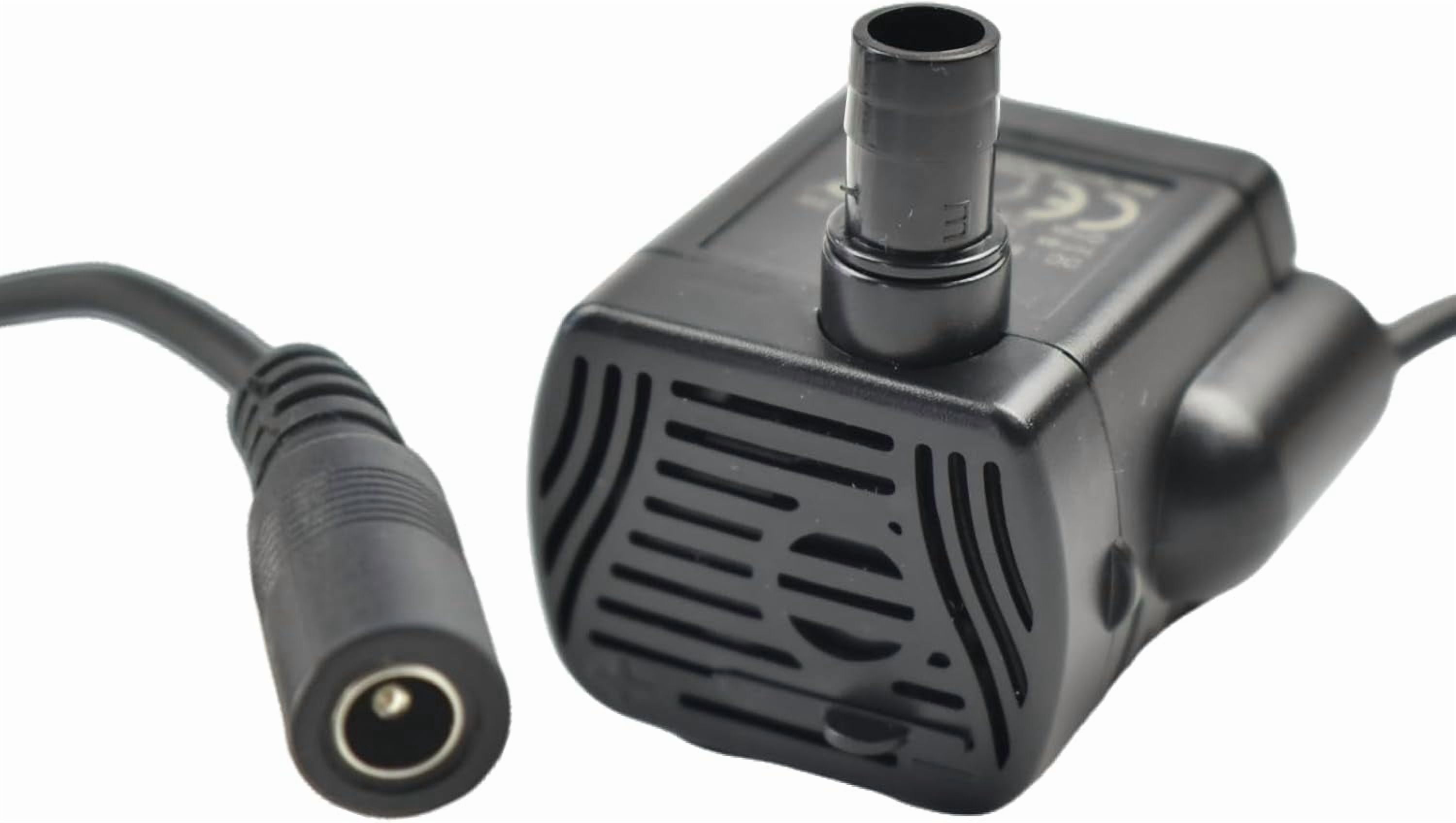 CONQUERALL DC 5.5-12V 200L/H mini bomba de sumidero DC sin escobillas bomba sumergible de flujo ajustable para peceras, fuentes de jardín, sistemas de circulación de agua