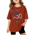 thumbnail image 1 of CONROSES 250 Anniversary Usa Toddler Boys Short Sleeve Tshirts Patriotic 250 Year American Flag Graphic July 4Th T-Shirts Tee Tops, Sizes 9-10 Years, 1 of 4