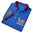 thumbnail image 1 of CONROSES 250Th Anniversary Usa Men's Short Sleeve Polo Shirts Patriotic Usa Flag Graphic Collared Independence Day Polo Shirt for Men 4Th Of July Golf Shirts, 1 of 5