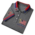thumbnail image 1 of CONROSES 250Th Anniversary Usa Men's Short Sleeve Polo Shirts Patriotic Usa Flag Graphic Collared Independence Day Polo Shirt for Men 4Th Of July Golf Shirts, 1 of 6