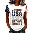 thumbnail image 1 of CONROSES 250Th Anniversary Usa Women's Short Sleeve T-Shirts Crewneck Patriotic Usa 1776-2026 Graphic 4Th Of July Tshirt Independence Day Tee Blouses for Lady, 1 of 4