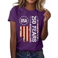 thumbnail image 1 of CONROSES 250Th Anniversary Usa Women's Short Sleeve T-Shirts V Neck Patriotic Usa Flag Graphic 4Th Of July Tshirt Independence Day Tee Blouses For Lady, 1 of 4