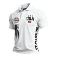thumbnail image 1 of CONROSES 4Th Of July Men's Short Sleeve Polo Shirts Patriotic Usa Flag Graphic Collared Independence Day Polo Shirt for Men Casual Golf Shirts, 1 of 3