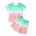 thumbnail image 1 of CONROSES Baby Boys Summer Outfit Set Ice Cream Graphic Short Sleeve T-Shirt Shorts Clothes Sets for Kids, Sizes 3-4 Years, 1 of 6