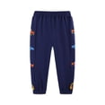 thumbnail image 1 of CONROSES Boys Baggy Sweatpants Wide Leg Sweat Pant for Child Cartoon Embroidery Elastic Waist Drawstring Cozy Jogger Pants with Pockets, 1 of 9