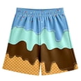 thumbnail image 1 of CONROSES Boys Shorts Ice Cream Graphic Shorts for Boy Casual Elastic Waist Cozy Dailywear 2-3 Years, 1 of 4