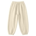 thumbnail image 1 of CONROSES Girl'S Baggy Sweatpants Wide Leg Sweat Pants for Girls Trendy Solid Elastic Waist Drawstring Athletic Jogger Pants With Pockets, 1 of 2