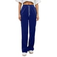 thumbnail image 1 of CONROSES Girl'S Baggy Sweatpants Wide Leg Sweat Pants for Girls Trendy Solid Elastic Waist Drawstring Athletic Jogger Pants With Pockets, 1 of 9