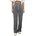 thumbnail image 1 of CONROSES Girl'S Baggy Sweatpants Wide Leg Sweat Pants for Girls Trendy Solid Elastic Waist Drawstring Athletic Jogger Pants With Pockets, 1 of 9