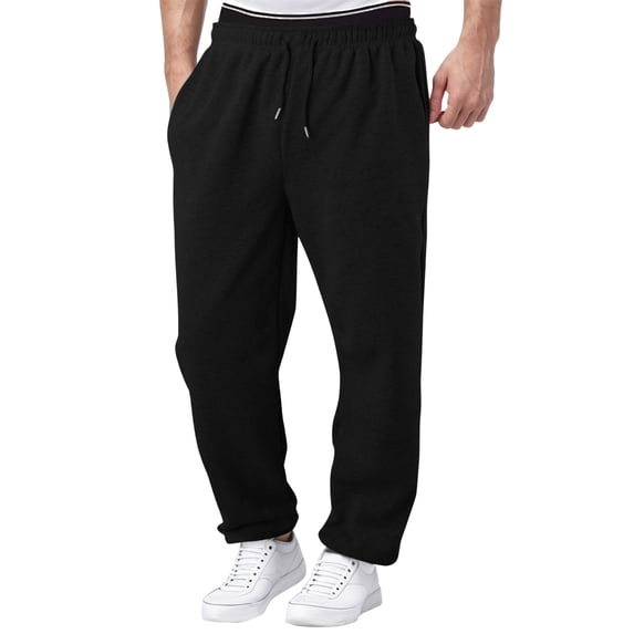 CONROSES Girls Baggy Sweatpants Wide Leg Sweat Pants for Girls Trendy Solid Elastic Waist Drawstring Athletic Jogger Pants With Pockets