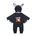 thumbnail image 1 of CONROSES Halloween Infant Boys Girls Jumpsuits Hallowmas Bat Costume Romper Long Sleeve One Piece Romper With Hat, Size 6-12 Months, 1 of 2