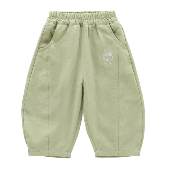 CONROSES Kids Boys Casual Pants Wide Leg Pant for Child Graphic Elastic Waist Cozy Jogger Trousers with Pockets