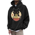 thumbnail image 1 of CONROSES Men's Hoodies Cute Black Cat Graphic Hoodie for Men Long Sleeve Warm Pullover Hooded Sweatshirt Soft Fall Winter Sweatshirts With Pocket, 1 of 4