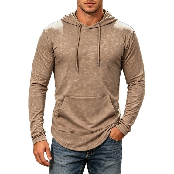 CONROSES Men's Hoodies Lightweight Long Sleeve Pullover Hoodie for Men Fall Hooded Sweatshirts with Pocket
