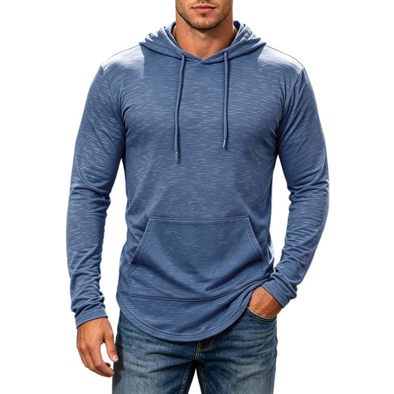CONROSES Men's Hoodies Lightweight Long Sleeve Pullover Hoodie for Men Fall Hooded Sweatshirts with Pocket