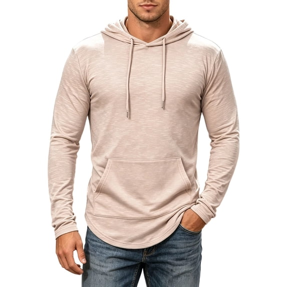CONROSES Men's Hoodies Lightweight Long Sleeve Pullover Hoodie for Men Fall Hooded Sweatshirts with Pocket