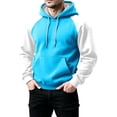 thumbnail image 1 of CONROSES Men's Hoodies Patchwork Color Hoodie for Men Long Sleeve Warm Pullover Hooded Sweatshirt Soft Fall Winter Sweatshirts With Pocket, 1 of 6