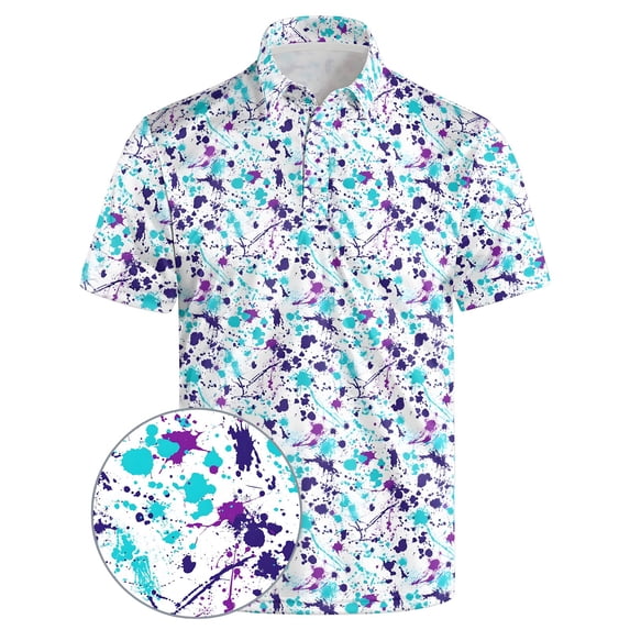 CONROSES Men's Short Sleeve Polo Shirts Graphic Y2K Collared Polo Shirt ...