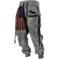 thumbnail image 1 of CONROSES Mens Baggy Sweatpants Usa Flag Graphic Pants for Men Casual Wide Leg Elastic Waist Drawstring Soft Loose Sports Joggers With Pockets, 1 of 3
