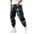thumbnail image 1 of CONROSES Mens Cargo Pants Camouflage Pants for Men Casual Straight Leg Elastic Waist Drawstring Soft Loose Sports Joggers With Pockets, 1 of 7