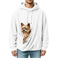 thumbnail image 1 of CONROSES Mens Corduroy Pet Pouch Hoodies Solid Long Sleeve Pullover Hoodie for Men Winter Puppy Cat Dog Hooded Sweatshirts with Pocket, 1 of 5