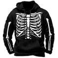 thumbnail image 1 of CONROSES Mens Halloween Hoodies Hallowmas Skeleton Graphic Long Sleeve Pullover Hoodie for Men Fall Winter Hooded Sweatshirts with Pocket, 1 of 3