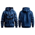 thumbnail image 1 of CONROSES Mens Halloween Hoodies Spooky Pumpkin Face Graphic Long Sleeve Hallowmas Pullover Hoodie for Men Fall Winter Hooded Sweatshirts with Pocket, 1 of 4