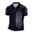 thumbnail image 1 of CONROSES Mens Short Sleeve Polo Shirts Viking Mythology Graphic Y2K Collared Polo Shirt for Men Casual Golf Shirts, 1 of 3