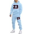 thumbnail image 1 of CONROSES Mens Tracksuits 2 Peice Set Casual Sweat Suit for Men Number 23 Graphic Y2K Long Sleeve Hoodies Sweatpants Fall Winter Athletic Jogging Track Suits, 1 of 5