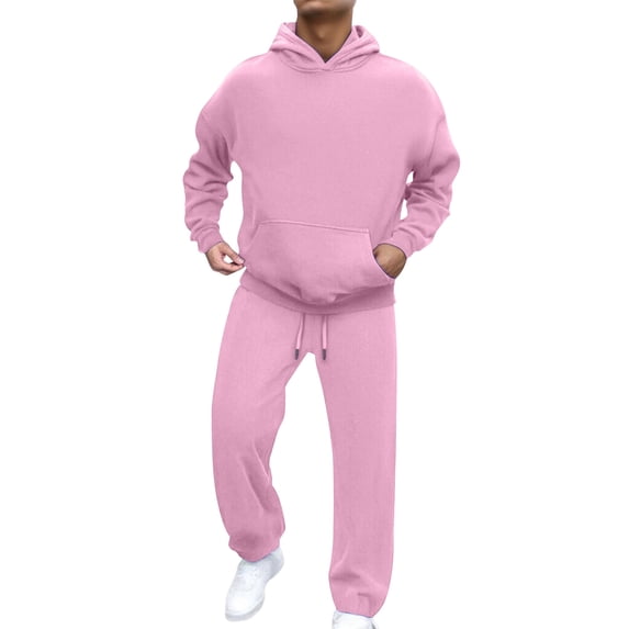 CONROSES Mens Tracksuits 2 Peice Set Casual Sweat Suit for Men Solid Long Sleeve Hoodies Sweatpants Fall Winter Athletic Jogging Track Suits